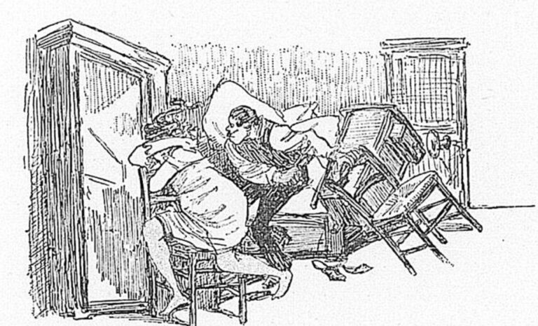 Femme battue au XIXè siècle